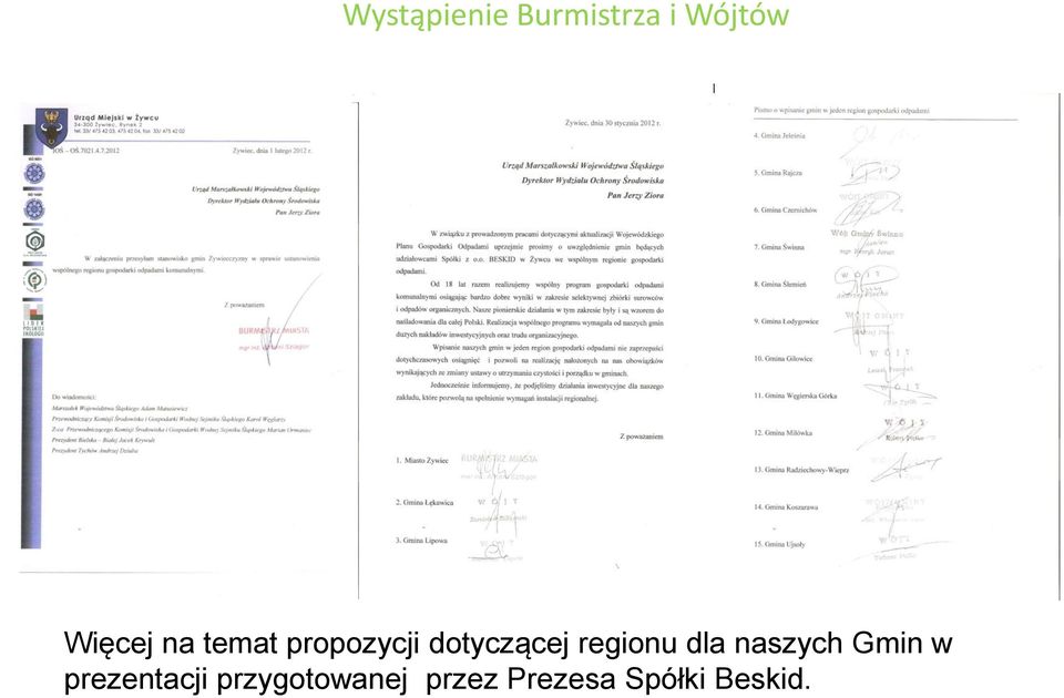 regionu dla naszych Gmin w