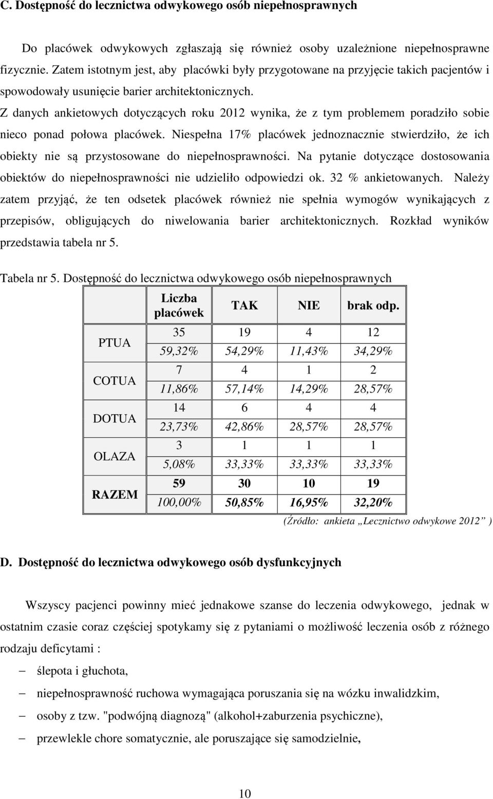 Z danych ankietowych dotyczących roku 2012 wynika, że z tym problemem poradziło sobie nieco ponad połowa placówek.