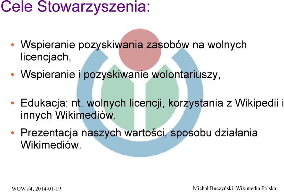 nt. wolnych licencji, korzystania z Wikipedii i innych