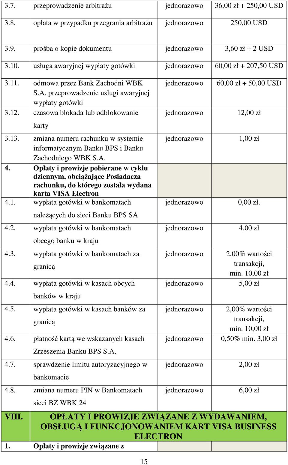 zmiana numeru rachunku w systemie informatycznym Banku BPS i Banku Zachodniego WBK S.A. 4.