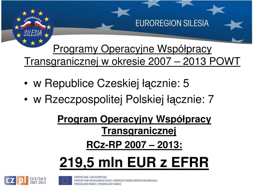 Rzeczpospolitej Polskiej łącznie: 7 Program Operacyjny