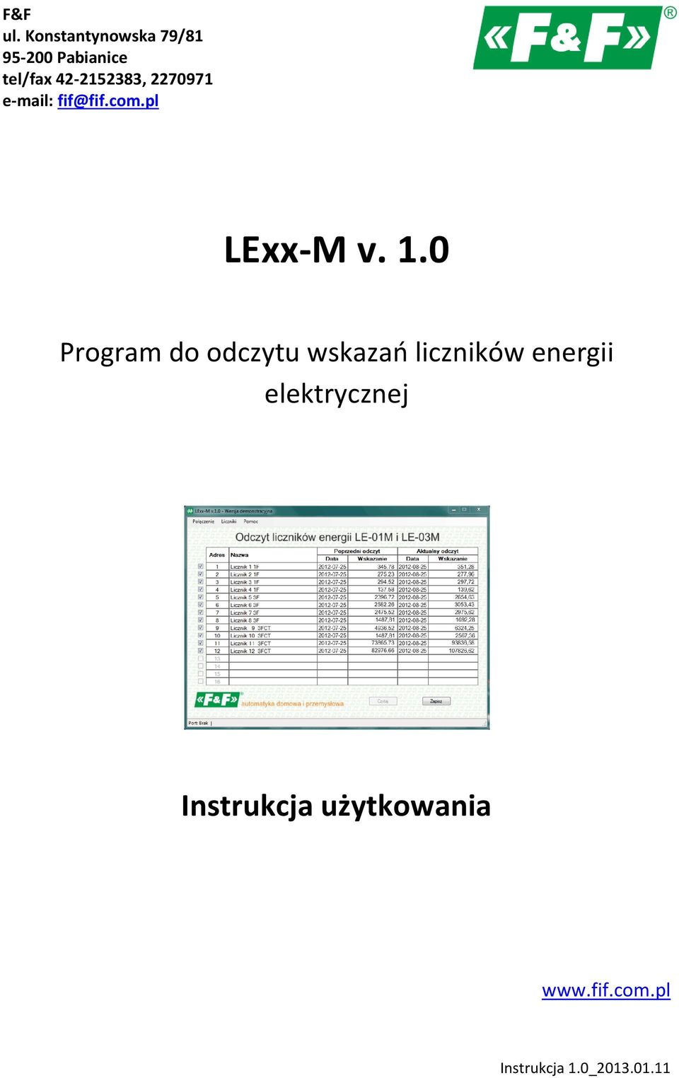 2270971 e-mail: fif@fif.com.pl LExx-M v. 1.