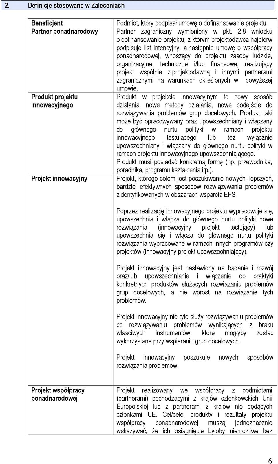 techniczne i/lub finansowe, realizujący projekt wspólnie z projektodawcą i innymi partnerami zagranicznymi na warunkach określonych w powyższej umowie.