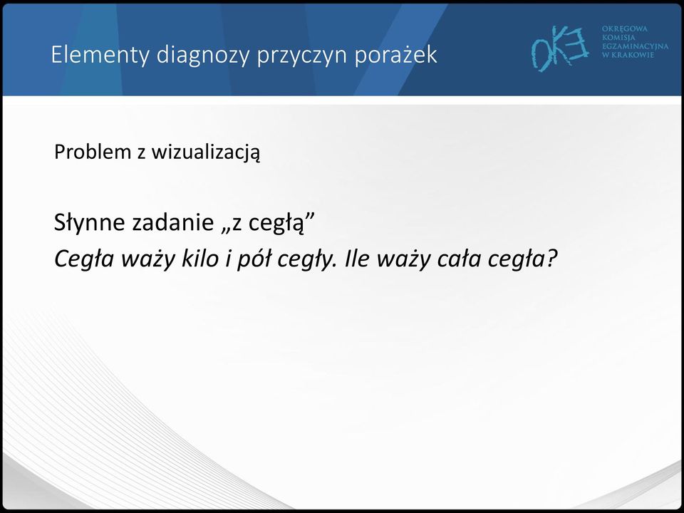 Cegła waży kilo i pół