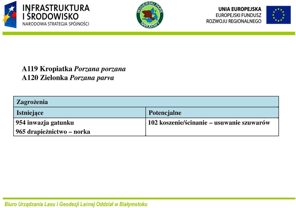 gatunku 965 drapieżnictwo norka 102