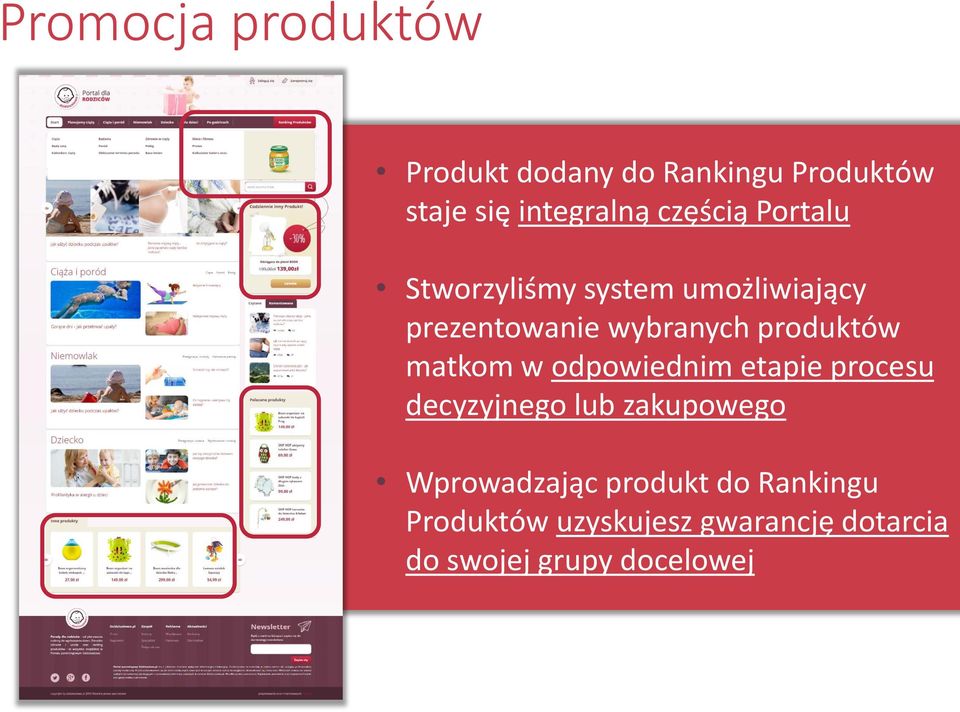 produktów matkom w odpowiednim etapie procesu decyzyjnego lub zakupowego