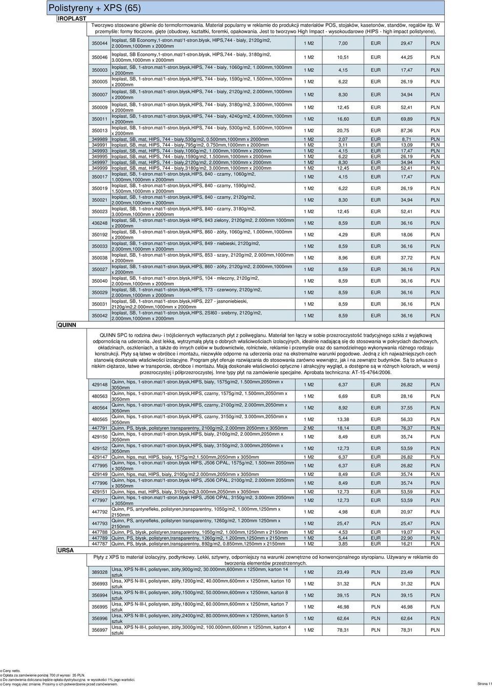 W przemyśle: formy tłoczone, gięte (obudowy, kształtki, foremki, opakowania.