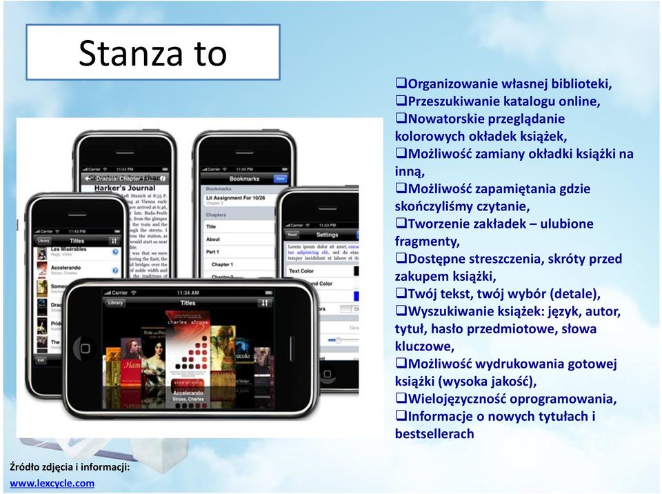 zakupem książki, Twój tekst, twój wybór (detale), Wyszukiwanie książek: język, autor, tytuł, hasło przedmiotowe, słowa kluczowe, Możliwość wydrukowania