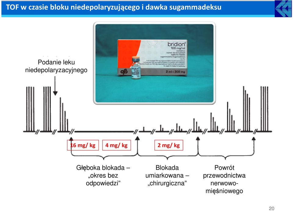 mg/ kg Głęboka blokada okres bez odpowiedzi 2 mg/ kg