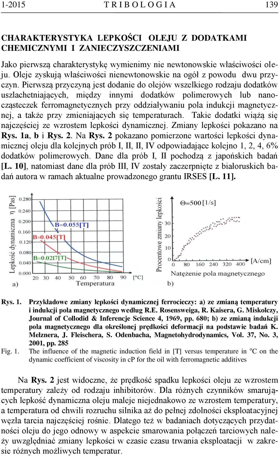 Pierwszą przyczyną jest dodanie do olejów wszelkiego rodzaju dodatków uszlachetniających, między innymi dodatków polimerowych lub nanocząsteczek ferromagnetycznych przy oddziaływaniu pola indukcji