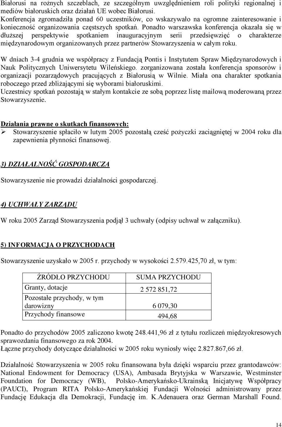 Ponadto warszawska konferencja okazała się w dłuższej perspektywie spotkaniem inauguracyjnym serii przedsięwzięć o charakterze międzynarodowym organizowanych przez partnerów Stowarzyszenia w całym