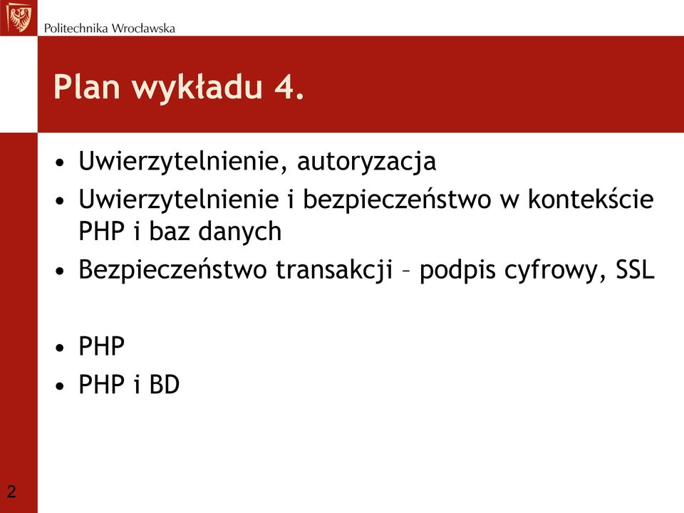 Uwierzytelnienie i bezpieczeństwo w