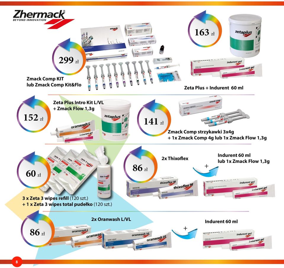 Zmack Flow 1,3g 60 zł 86 zł 2x Thixoflex Indurent 60 ml lub 1x Zmack Flow 1,3g 3 x Zeta 3