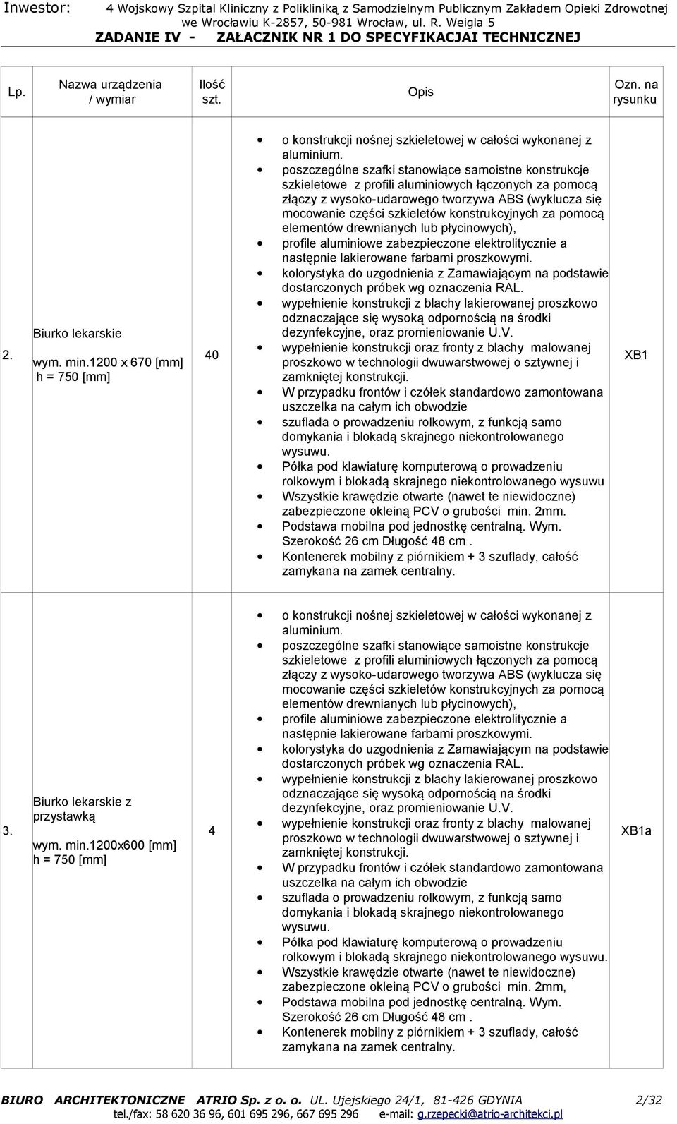 konstrukcyjnych za pomocą elementów drewnianych lub płycinowych), profile aluminiowe zabezpieczone elektrolitycznie a następnie lakierowane farbami proszkowymi.