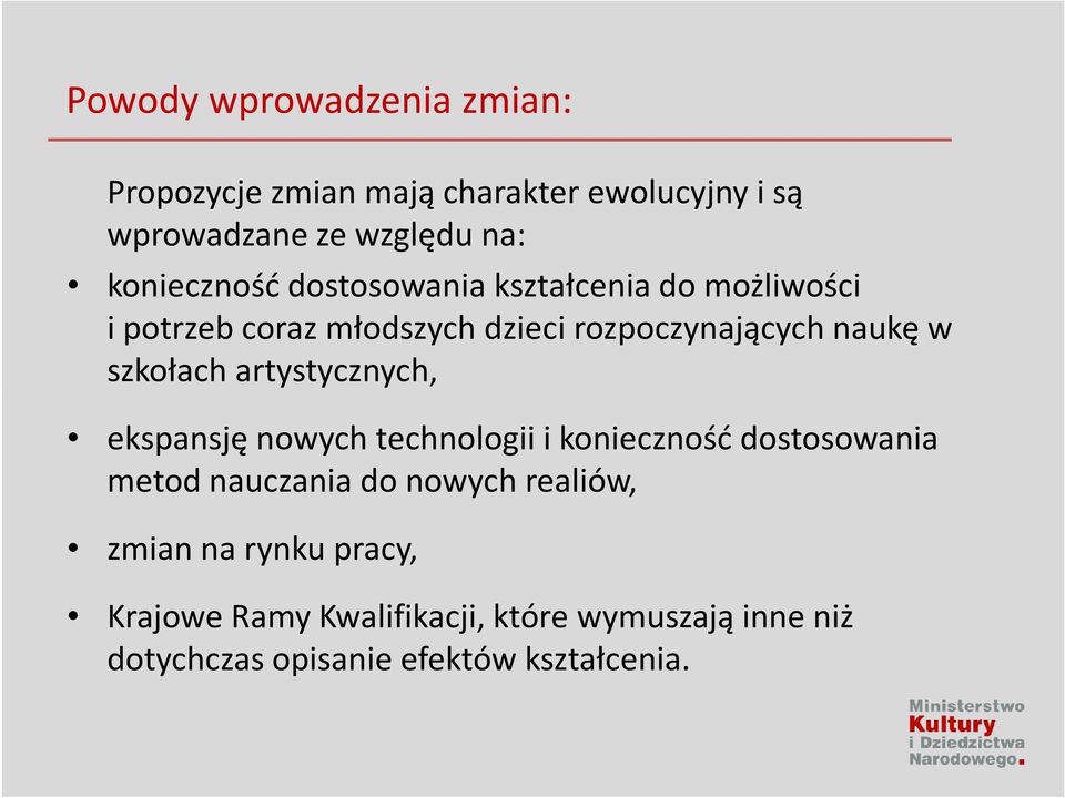 szkołach artystycznych, ekspansję nowych technologii i konieczność dostosowania metod nauczania do nowych