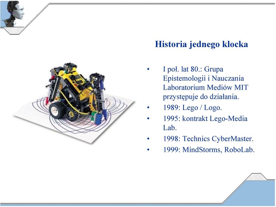 MIT przystępuje do działania. 1989: Lego / Logo.