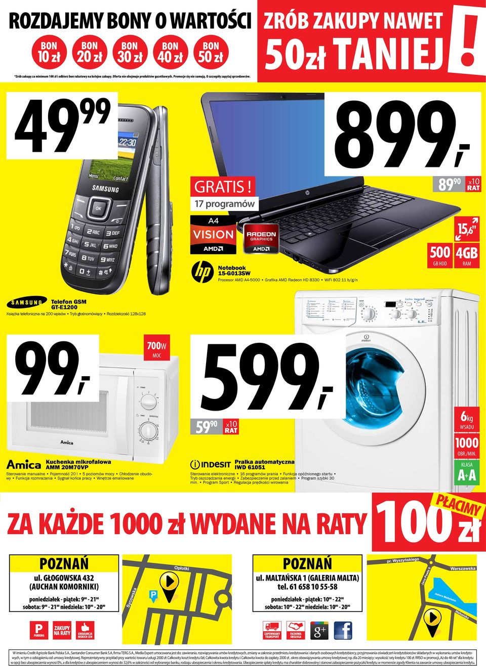 11 b/g/n 500 GB HDD 15,6" 4GB RAM Telefon GSM GT-E1200 Książka telefoniczna na 200 wpisów Tryb głośnomówiący Rozdzielczość 128x128 99, Kuchenka mikrofalowa AMM 20M70VP Sterowanie manualne Pojemność