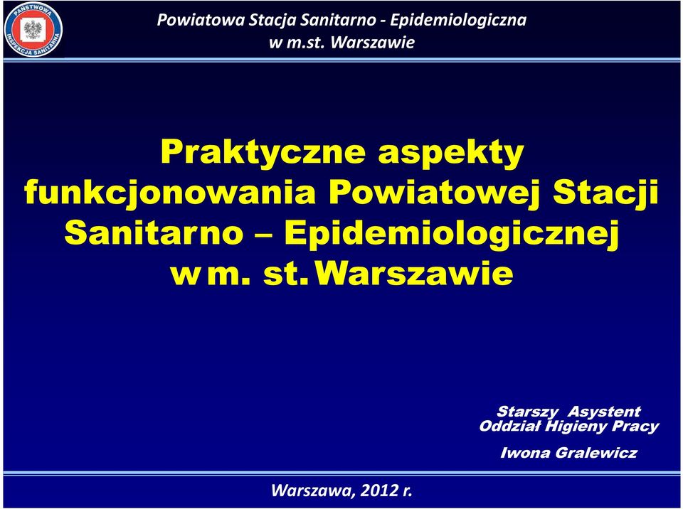 Epidemiologicznej wm. st.