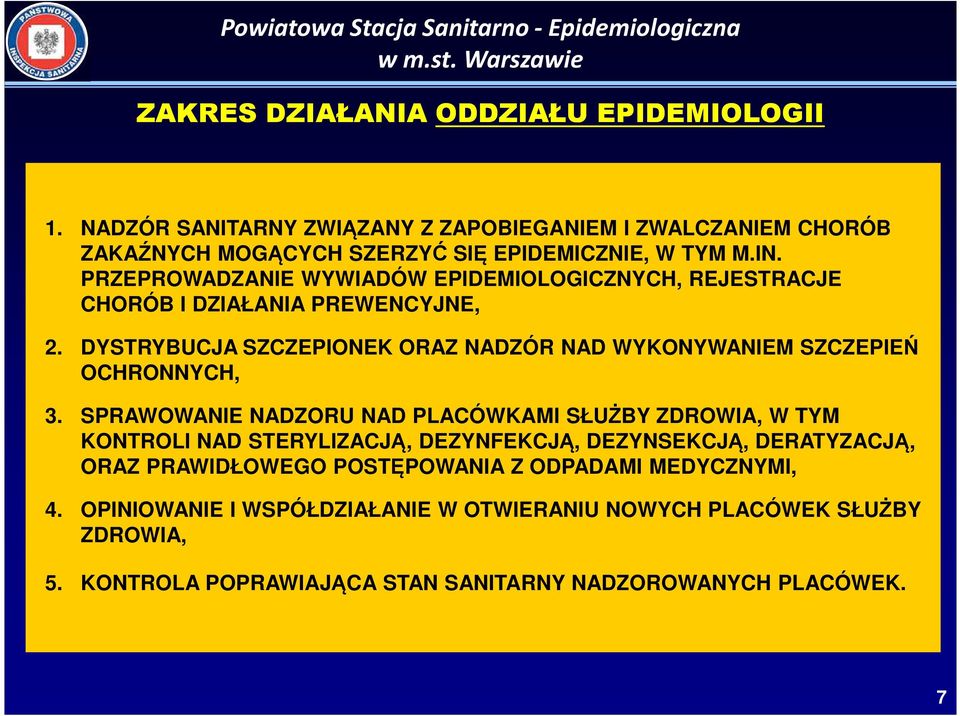 DYSTRYBUCJA SZCZEPIONEK ORAZ NADZÓR NAD WYKONYWANIEM SZCZEPIEŃ OCHRONNYCH, 3.