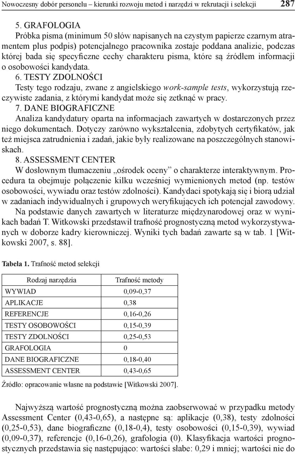 charakteru pisma, które są źródłem informacji o osobowości kandydata. 6.