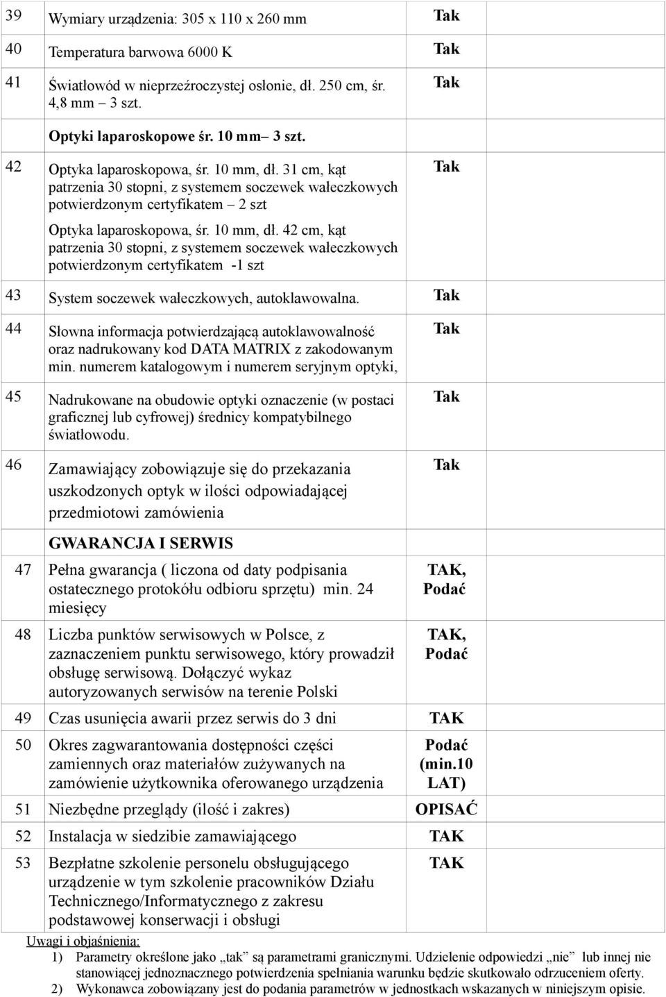 44 Słowna informacja potwierdzającą autoklawowalność oraz nadrukowany kod DATA MATRIX z zakodowanym min.