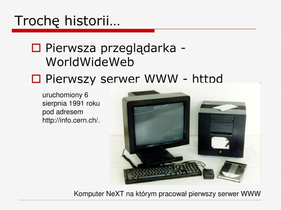 uruchomiony 6 sierpnia 1991 roku pod adresem