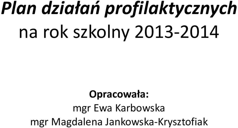 szkolny 2013-2014