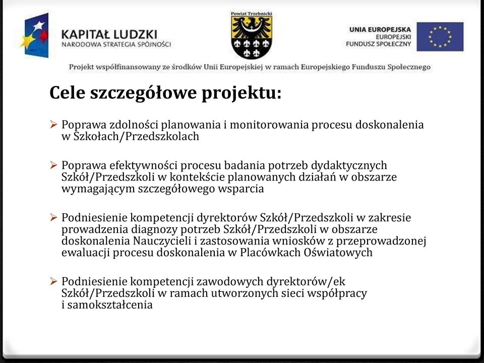 Szkół/Przedszkoli w zakresie prowadzenia diagnozy potrzeb Szkół/Przedszkoli w obszarze doskonalenia Nauczycieli i zastosowania wniosków z przeprowadzonej