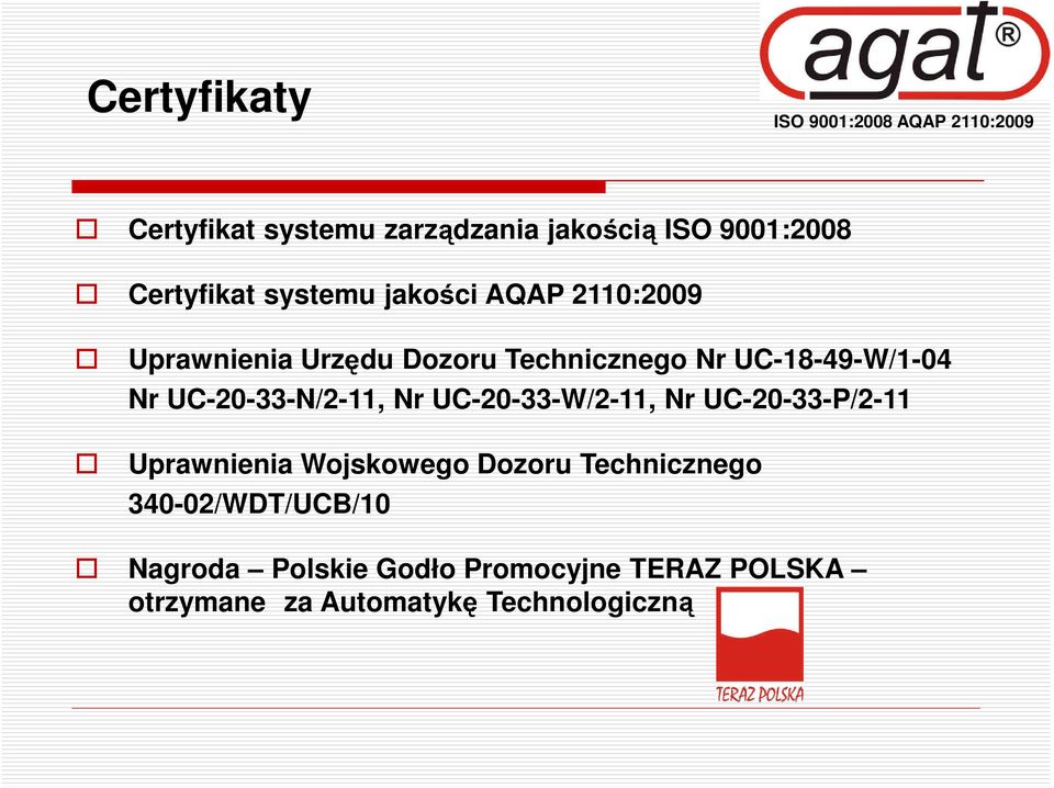 UC-20-33-N/2-11, Nr UC-20-33-W/2-11, Nr UC-20-33-P/2-11 Uprawnienia Wojskowego Dozoru