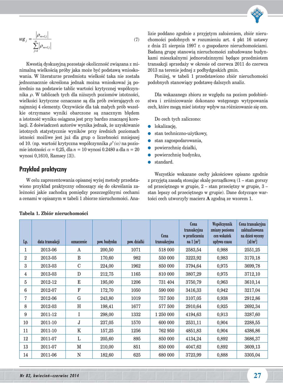 W tblicch tych dl ni szych poziomów istotnoêci, wielkoêci krytyczne oznczne sà dl prób zwierjàcych co njmniej 4 elementy.