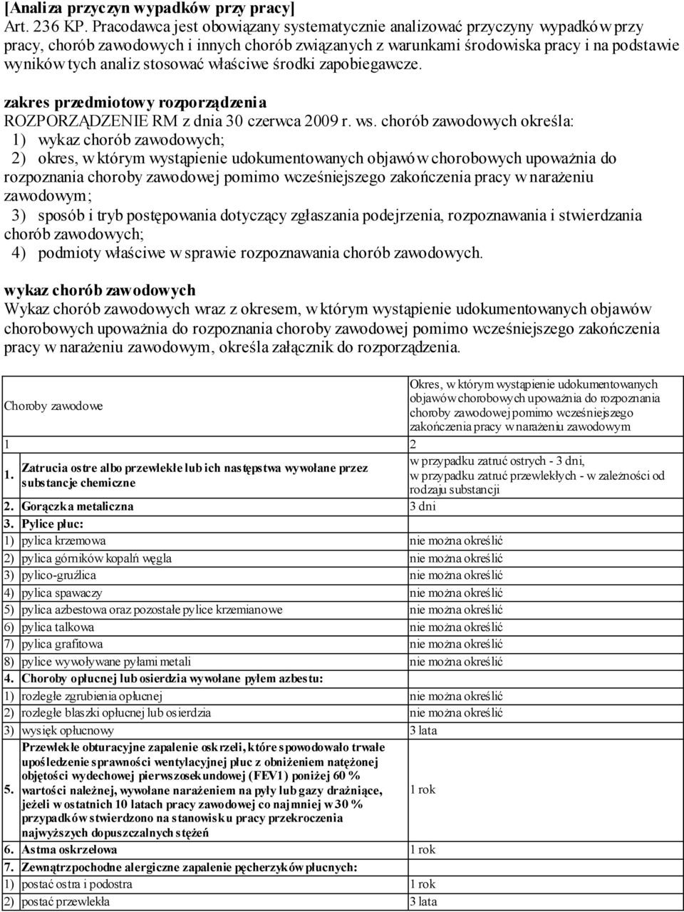 stosować właściwe środki zapobiegawcze. zakres przedmiotowy rozporządzenia ROZPORZĄDZENIE RM z dnia 30 czerwca 2009 r. ws.