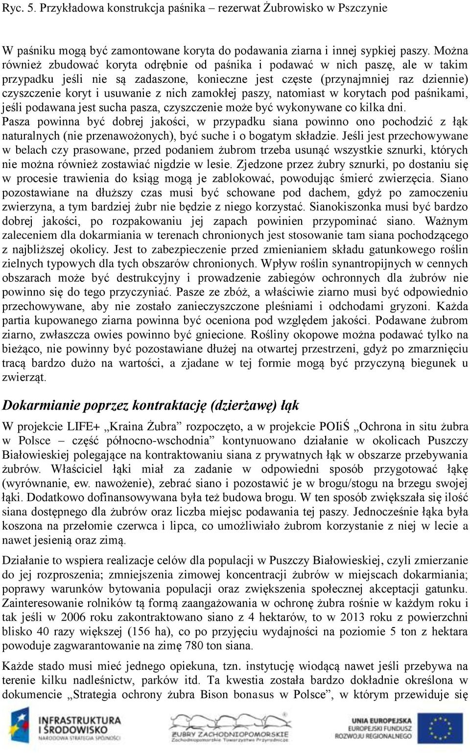 z nich zamokłej paszy, natomiast w korytach pod paśnikami, jeśli podawana jest sucha pasza, czyszczenie może być wykonywane co kilka dni.