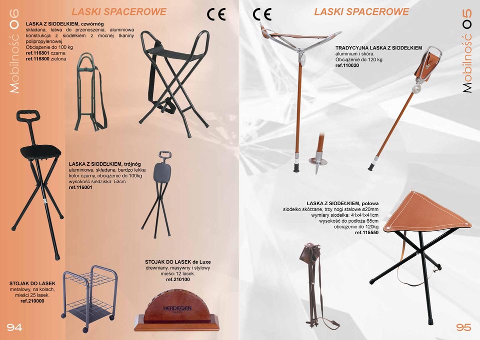 110020 LASKA Z SIODEŁKIEM, trójnóg aluminiowa, składana, bardzo lekka kolor czarny, obciążenie do 100kg wysokość siedziska: 53cm ref.