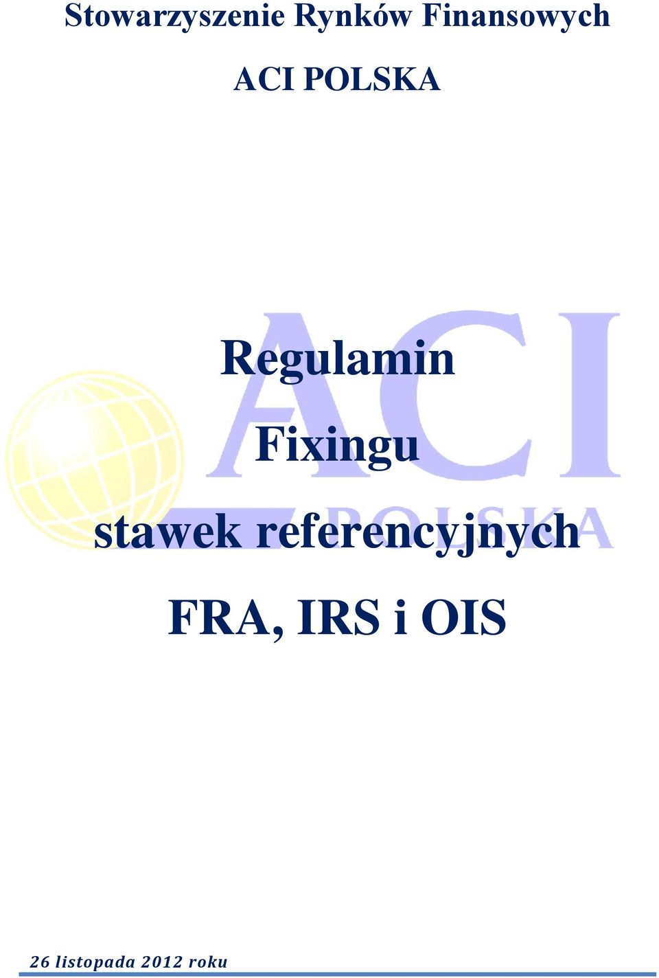 Regulamin Fixingu stawek