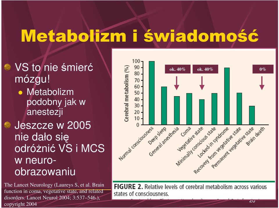 w neuroobrazowaniu The Lancet Neurology (Laureys S, et al.