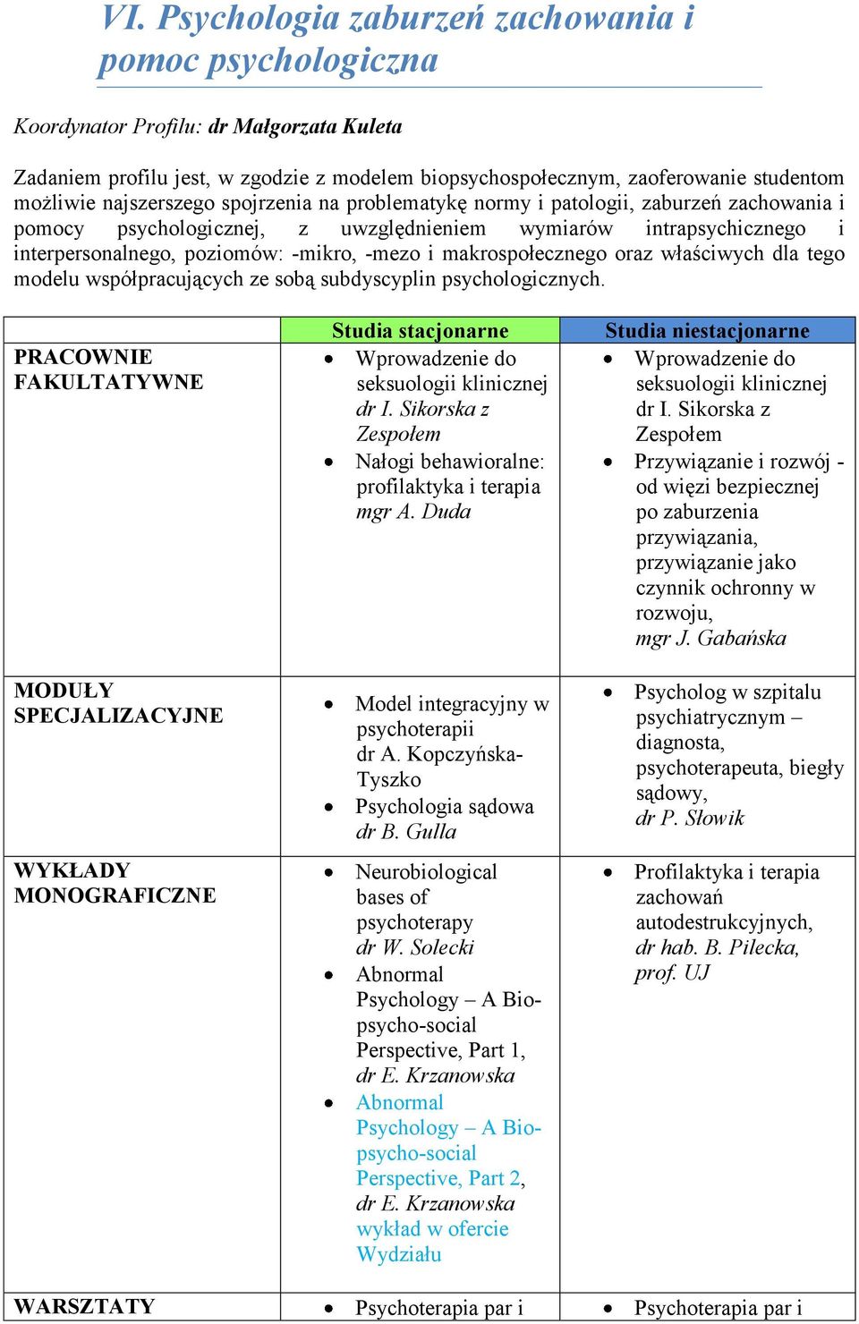 makrospołecznego oraz właściwych dla tego modelu współpracujących ze sobą subdyscyplin psychologicznych. Wprowadzenie do seksuologii klinicznej dr I.