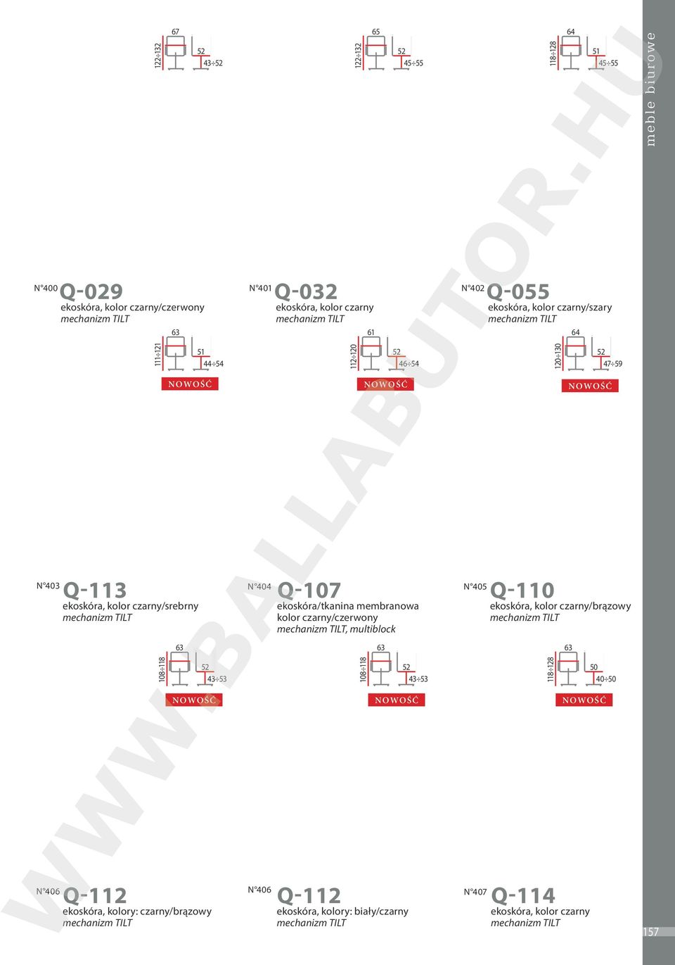 64 45 55 N 2 q-055 /szary N 4 N 5 q-110 ekoskóra/ /brązowy kolor czarny/czerwony, multiblock