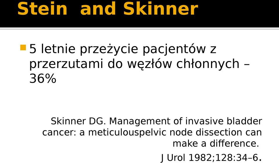 Management of invasive bladder cancer: a