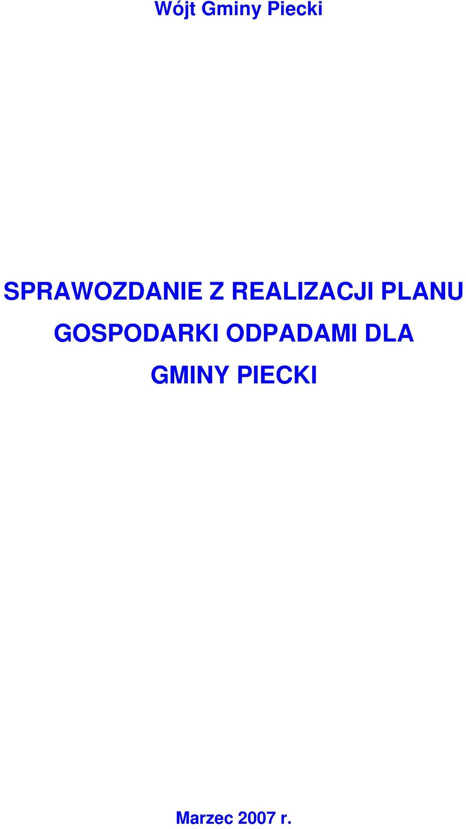 PLANU GOSPODARKI ODPADAMI