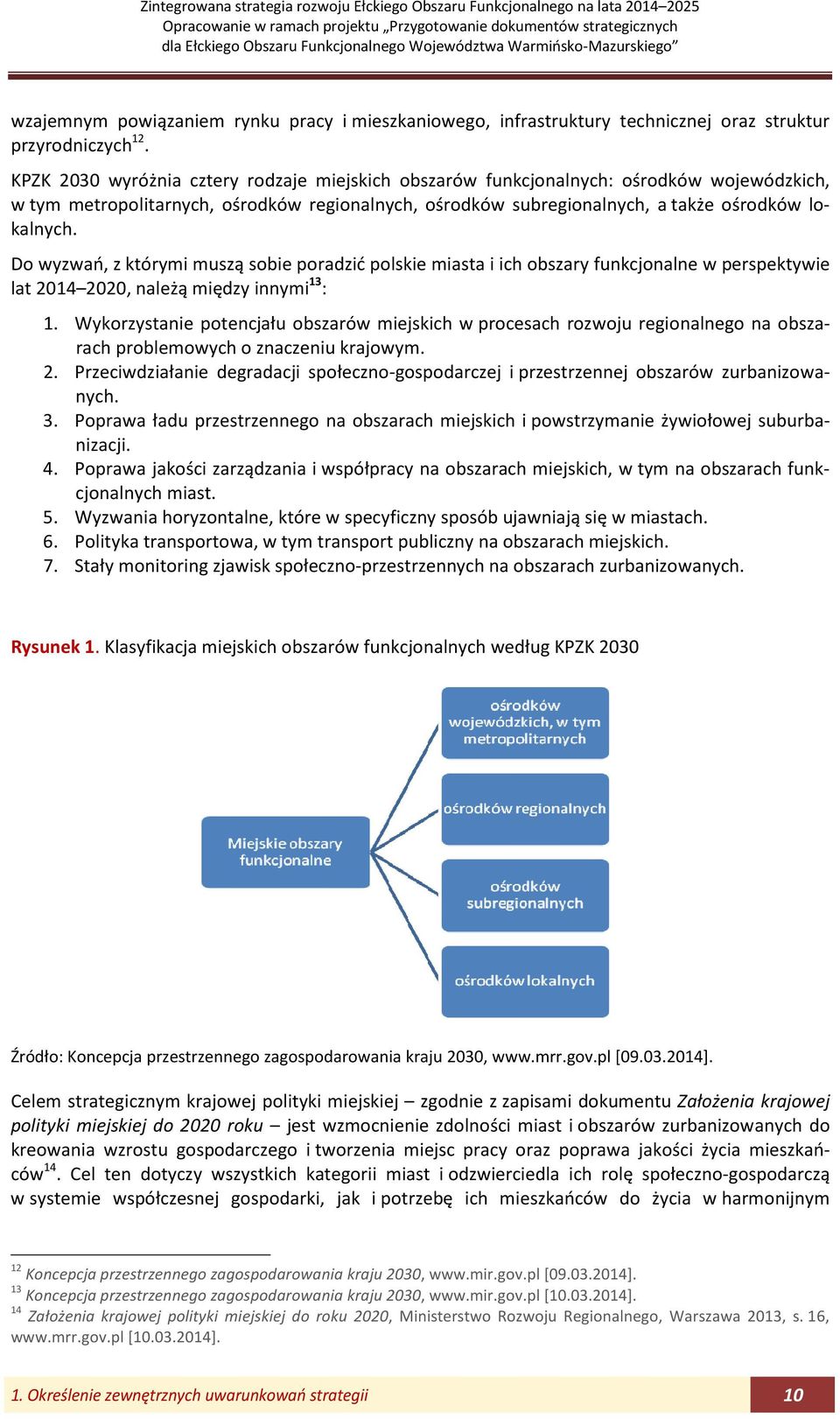 Do wyzwań, z którymi muszą sobie poradzić polskie miasta i ich obszary funkcjonalne w perspektywie lat 2014 2020, należą między innymi 13 : 1.