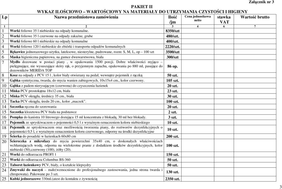 4 Worki foliowe 120 l niebieskie do zbiórki i transportu odpadów komunalnych 2220/szt.