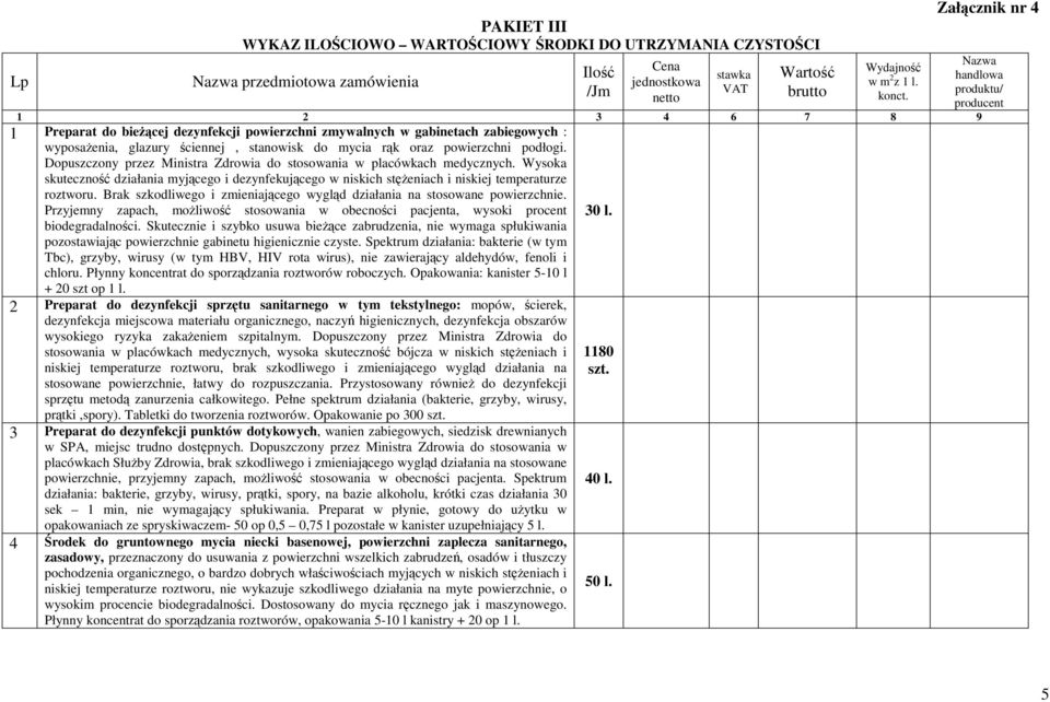 Dopuszczony przez Ministra Zdrowia do stosowania w placówkach medycznych. Wysoka skuteczność działania myjącego i dezynfekującego w niskich stęŝeniach i niskiej temperaturze roztworu.