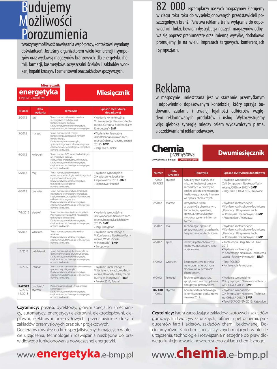 cementowni oraz zakładów spożywczych. 2/2012 luty Temat numeru: ochrona środowiska w energetyce: redukcja emisji, handel emisjami, biomasa. ciepłownictwo, technologie w energetyce.