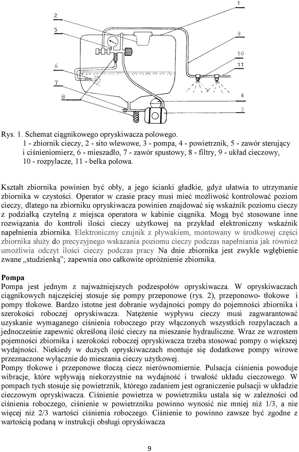 polowa. Kształt zbiornika powinien być obły, a jego ścianki gładkie, gdyż ułatwia to utrzymanie zbiornika w czystości.