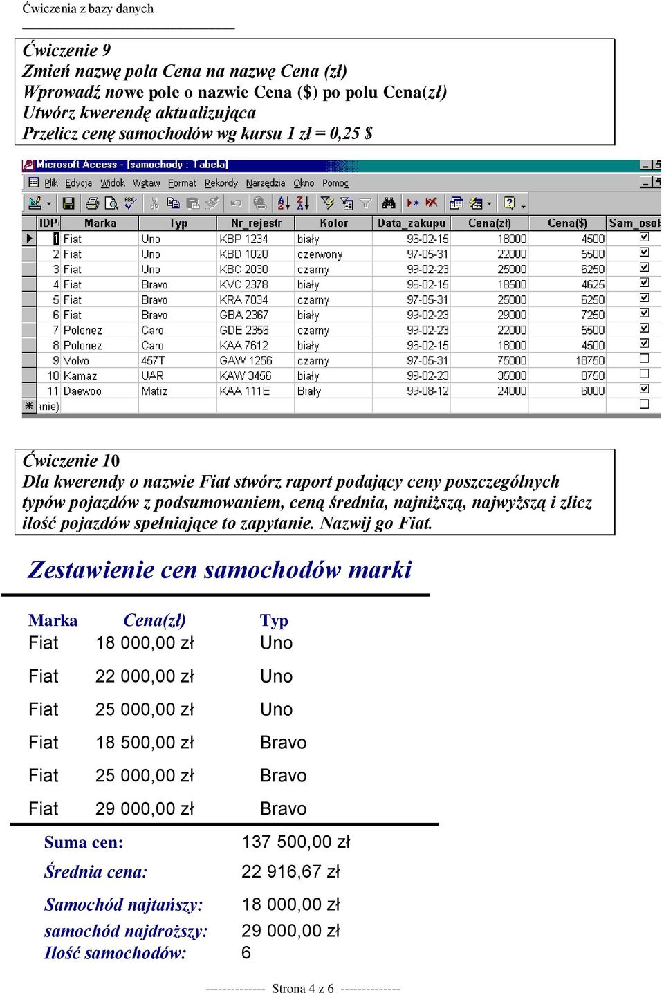 zapytanie. Nazwij go Fiat.