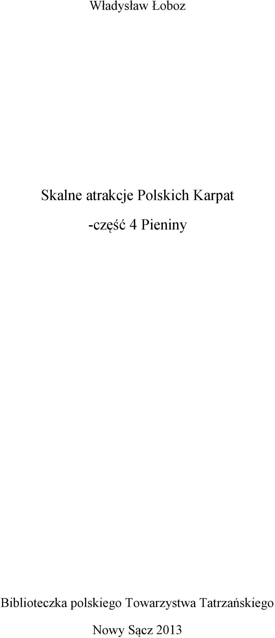 Pieniny Biblioteczka polskiego