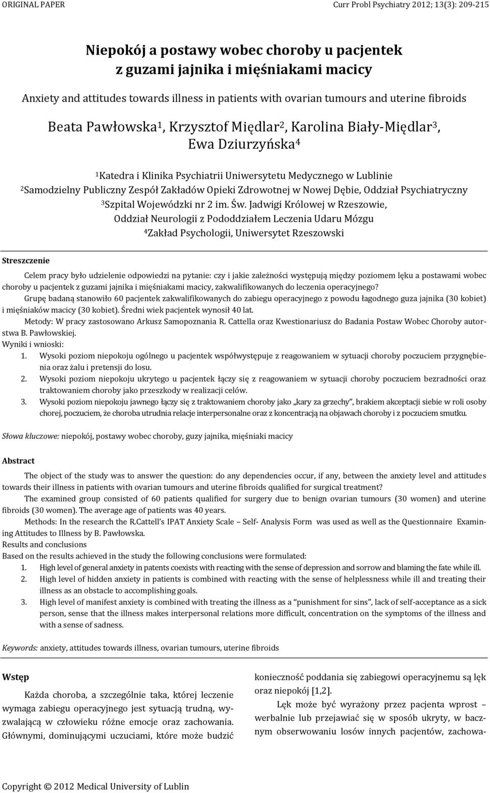 Samodzielny Publiczny Zespół Zakładów Opieki Zdrowotnej w Nowej Dębie, Oddział Psychiatryczny 3 Szpital Wojewódzki nr 2 im. Św.