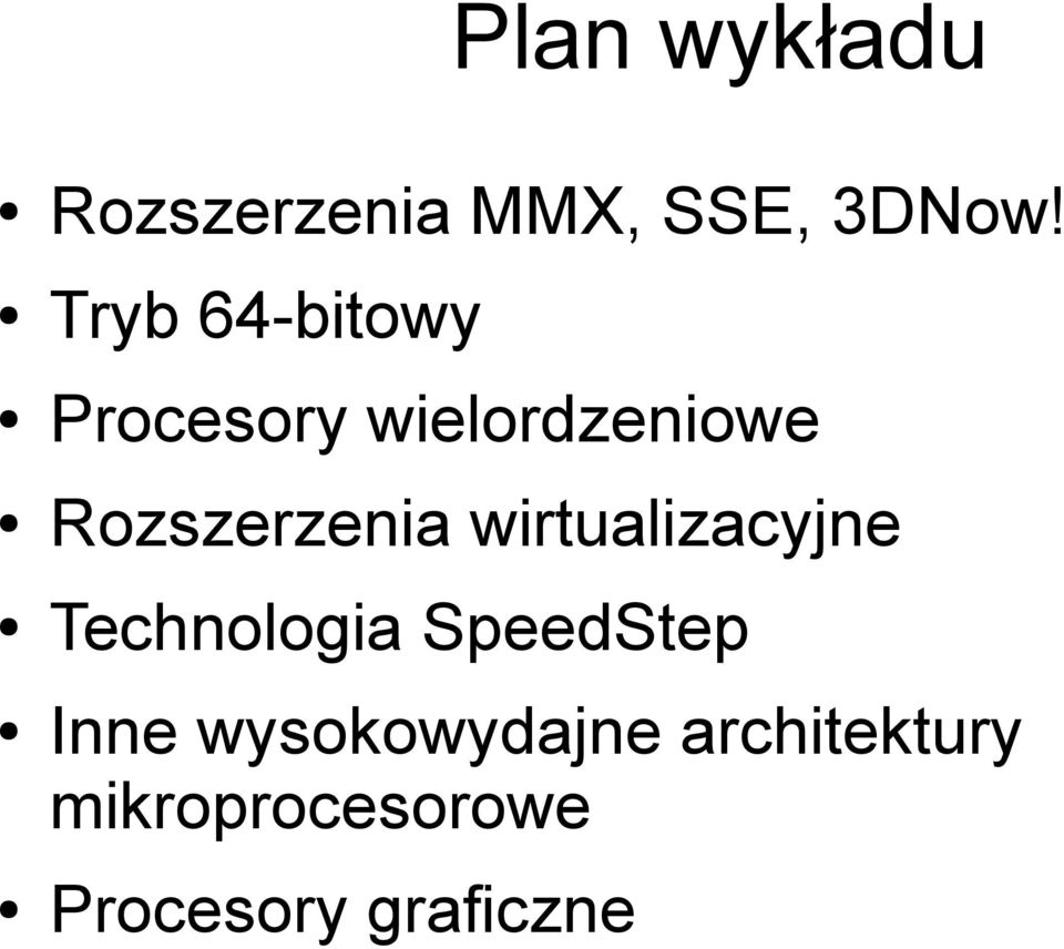 Rozszerzenia wirtualizacyjne Technologia SpeedStep