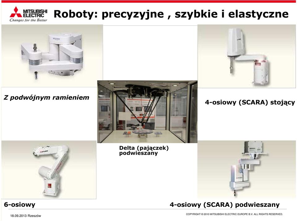 4-osiowy (SCARA) stojący Delta