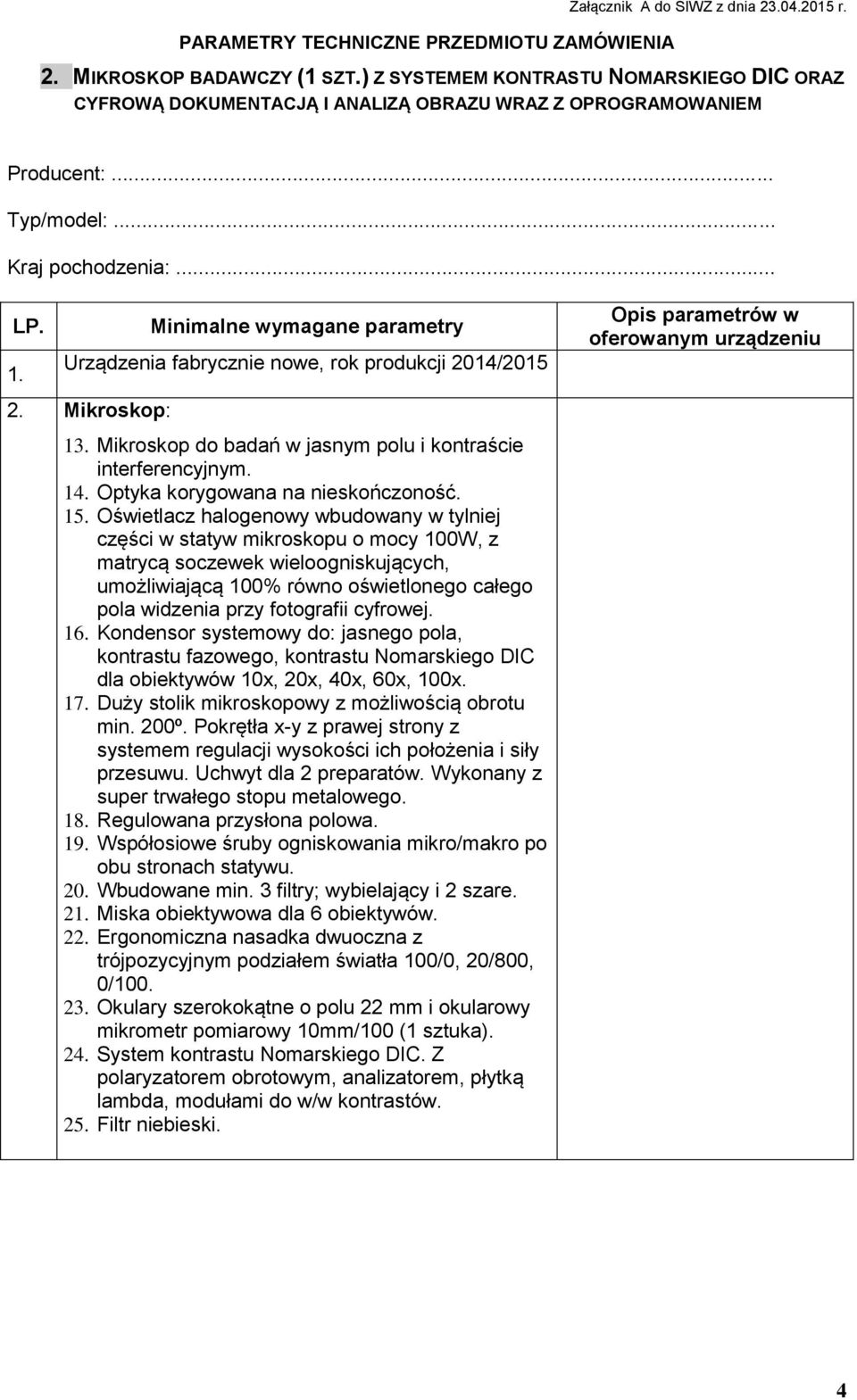 Optyka korygowana na nieskończoność. 15.